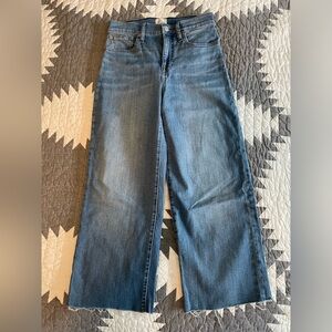 J. Crew wide leg cropped jean